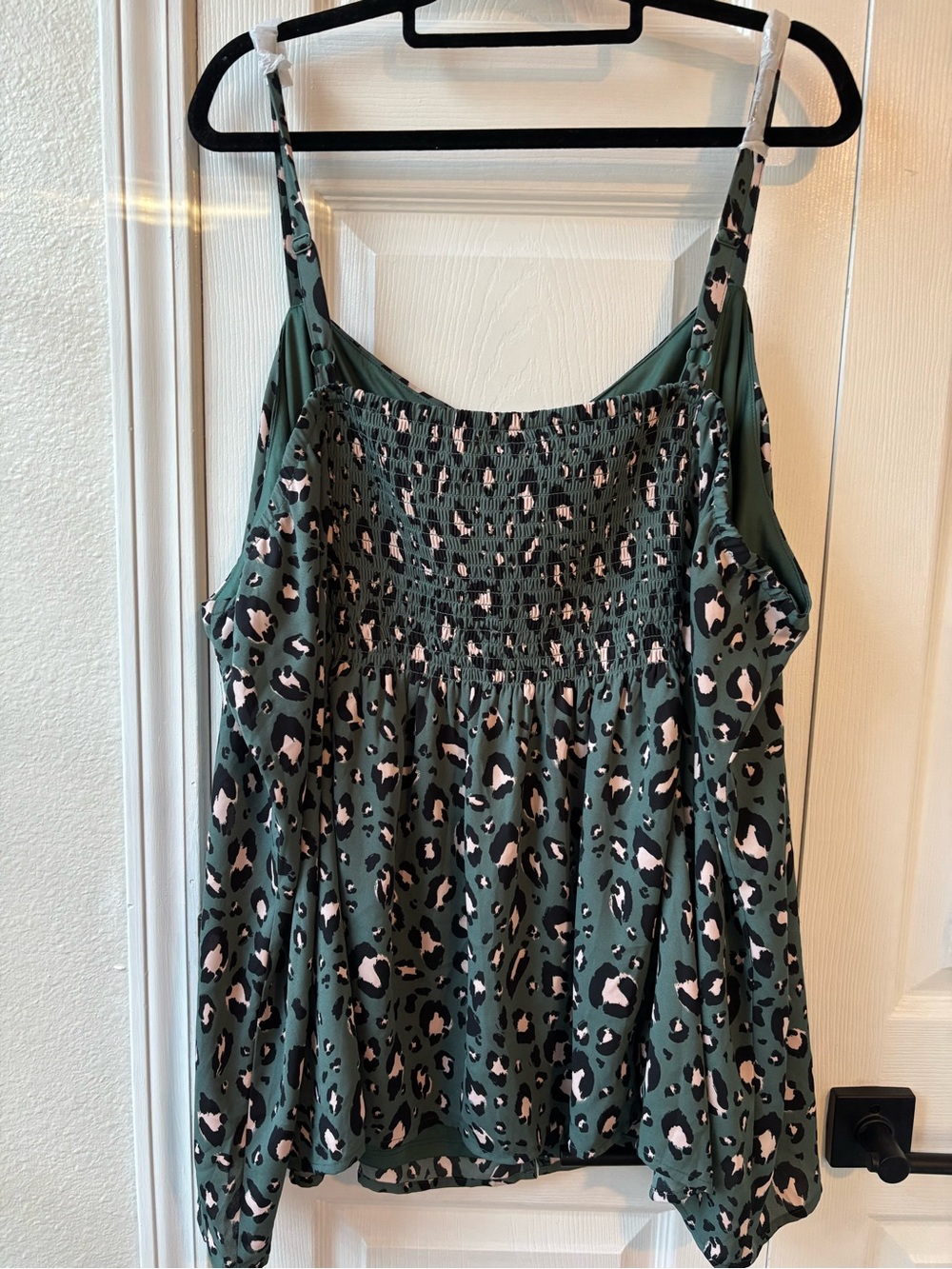 NWT Size 5 5X Torrid Leopard Tank Green Black Spaghetti Strap - Picture 5 of 11